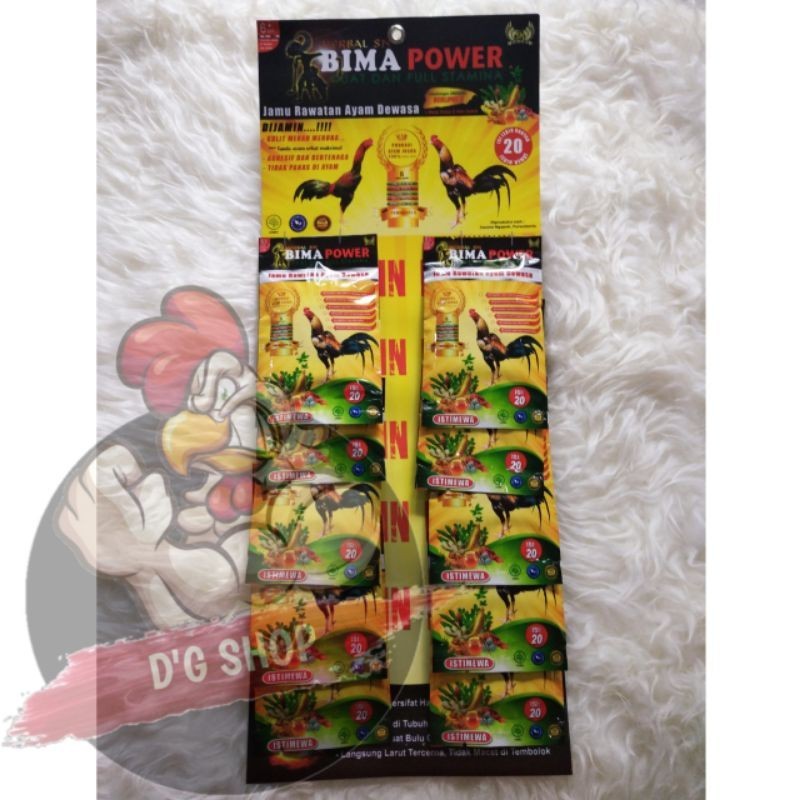 MJ11G BIMA POWER 1 RENTENG Obat Jamu Ayam Bangkok Jago Aduan