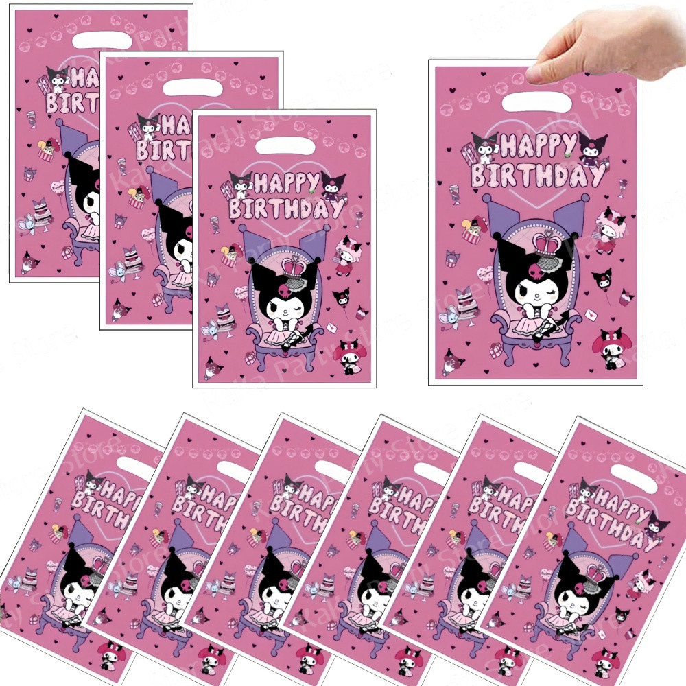 

10/20/30 Pcs Handbag Candy Bags Kuromi Birthday Party Decoration Kids Gift Packing Bag Birthday Baby Shower Girl Party Supplies