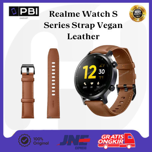Realme Watch 2 Pro S ORIGINAL Strap Vegan Leather 22mm Tali Kulit Jam
