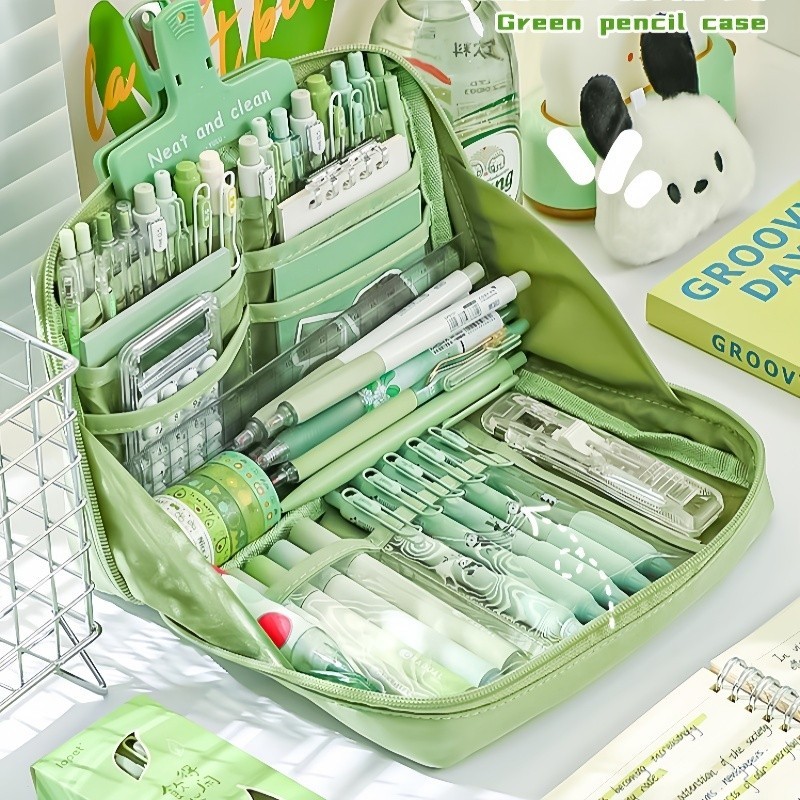 

Pensil Case Kotak Tempat Pensil Anak Dewasa Cartoon Lucu Warna Polos