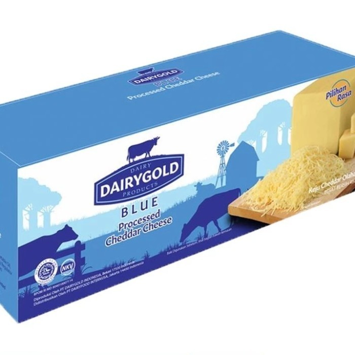 

Dairygold Blue Cheddar Cheese Dairy Gold Keju Premium 2kg