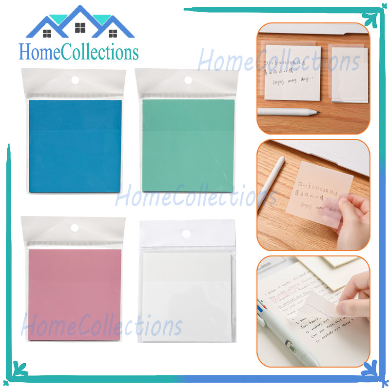 

Sticky Notes Transparent 50 Lembar/Sticky Note Transparan Plastik/Transparent Sticky Note Waterproof/Kertas Memo Tempel