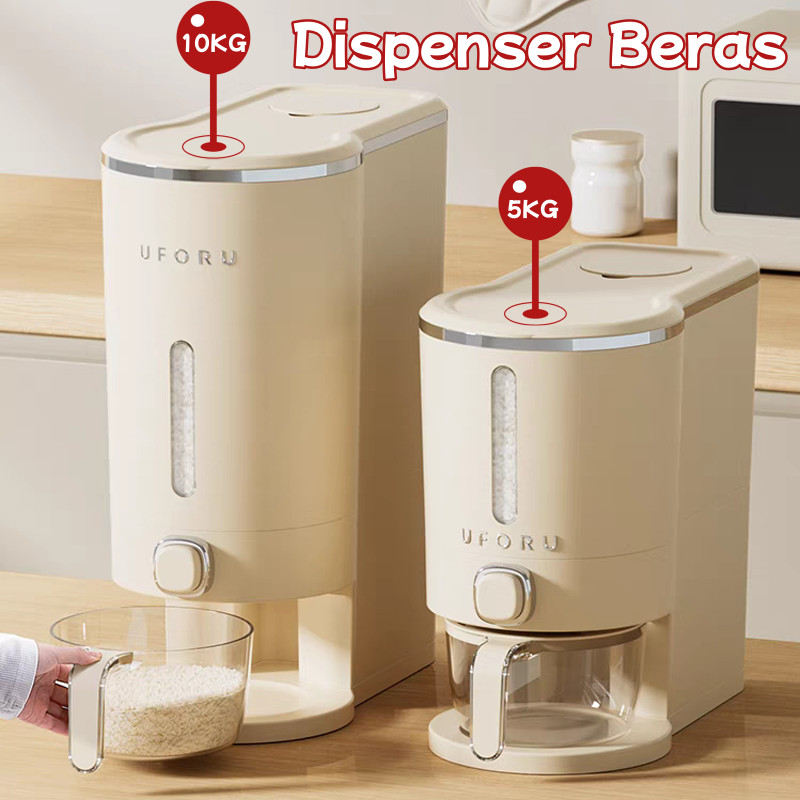 Dispenser Beras/Mewah Estetik Kotak Tempat Wadah Penyimpanan Beras Rice/Food Grade Seal Rice Bucket 
