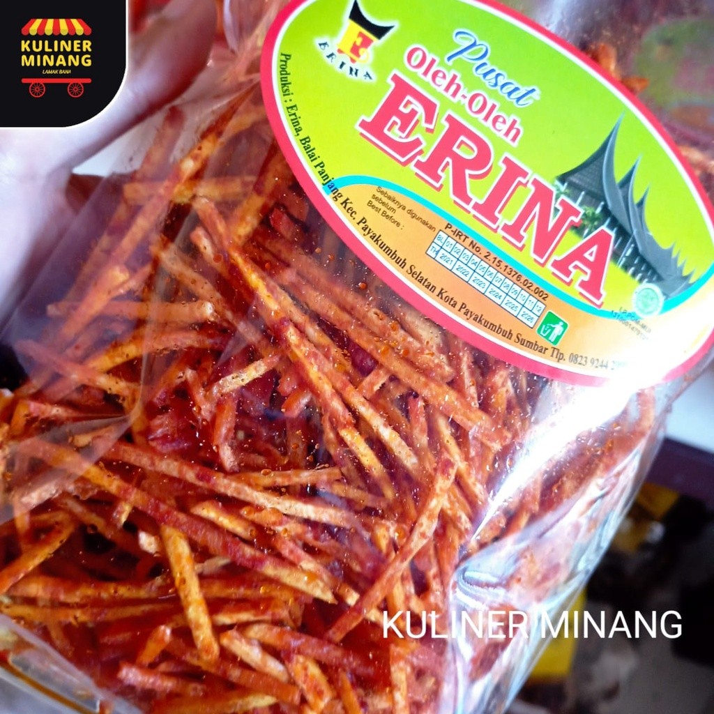 

Kuliner Minang Sanjai Lidi Balado Erina Oleh-Oleh Asli Cemilan Kampung Makanan Khas Payakumbuh Padang Jajanan Snack Kabau AX00