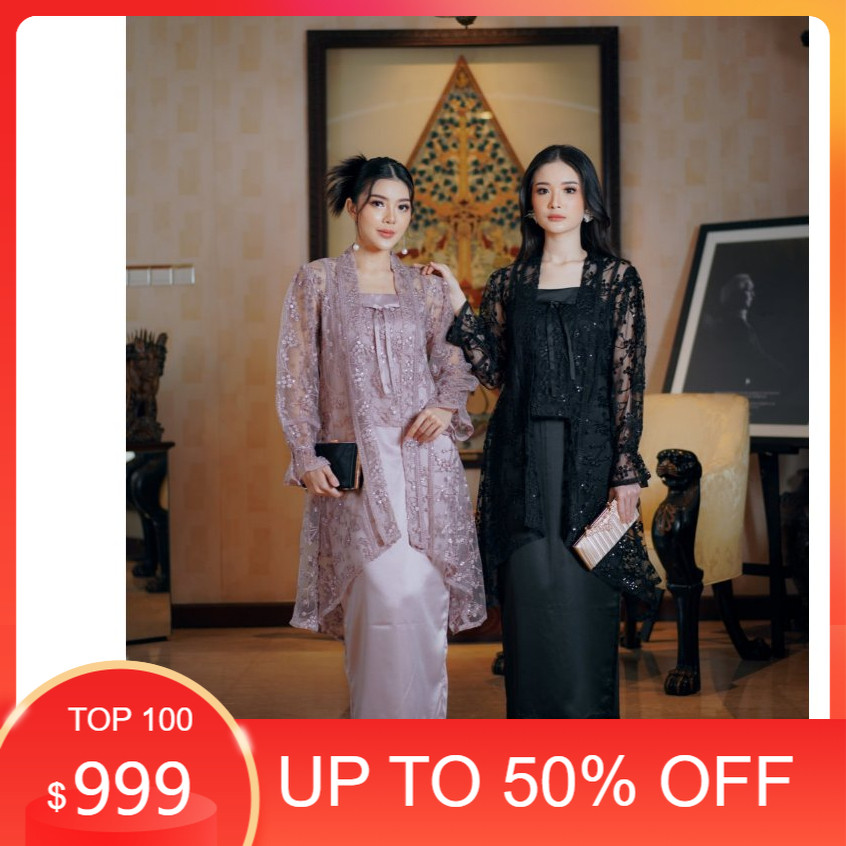 HARGA PROMOO / Miss Nomi - Widuri- Set 2 in- Dress Pesta / Gaun Mewah / Dress Brokat / Kondangan / B