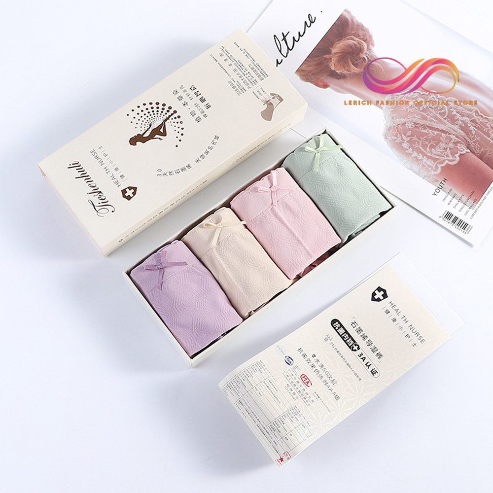LeRich - Paket 4pcs Celana Dalam Wanita Antibakteri Seamless