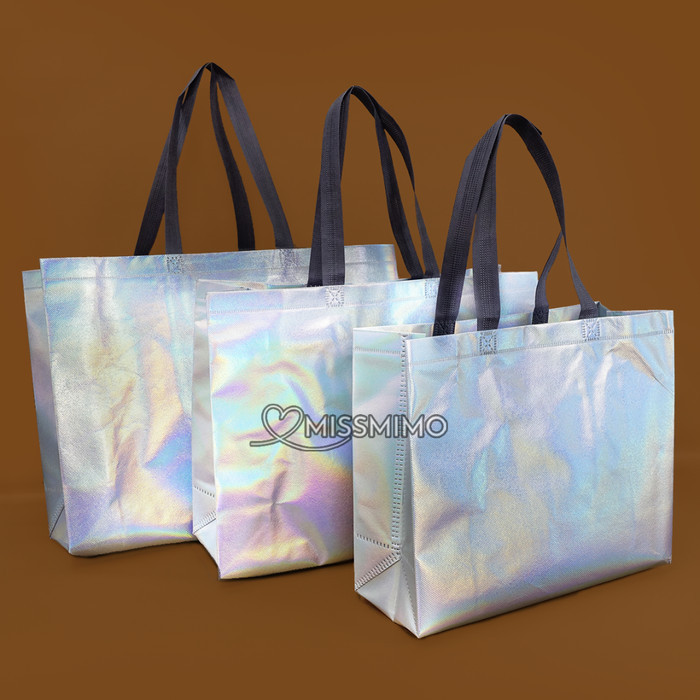 

Tas Kado Hologram Silver Aurora Shiny Premium Shopping Bag Gift Hadiah Non Woven Spunbond