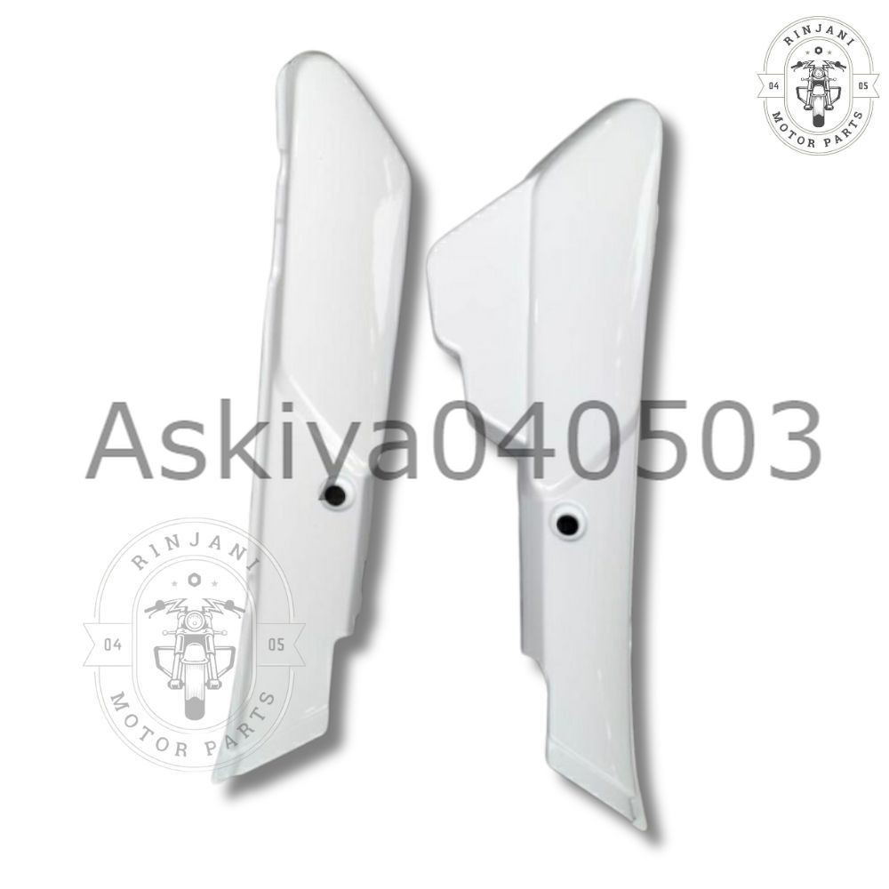 cover box aki Yamaha Alfa putih Persis Ori