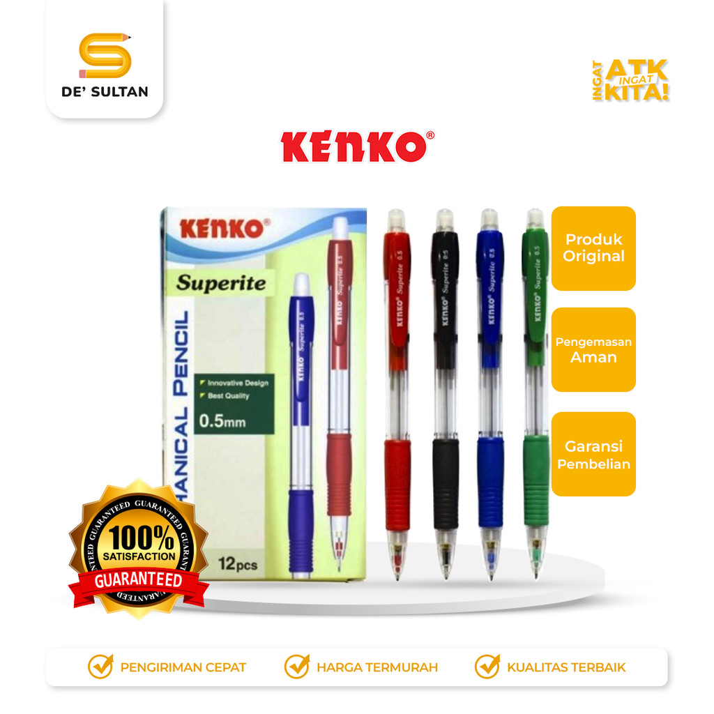

KENKO PENSIL MEKANIK/ MECHANICAL PENCIL SUPERITE 0.5mm (1PC)
