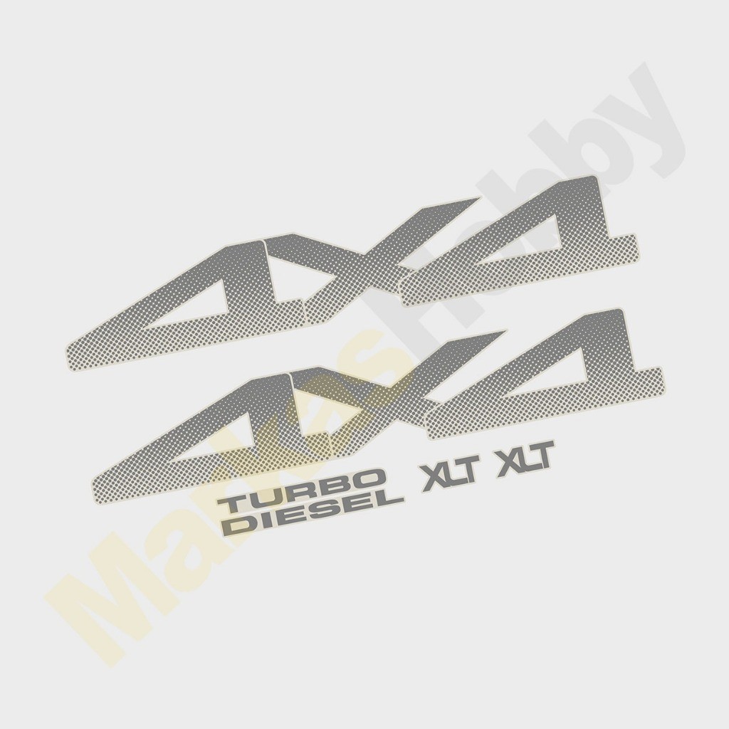 4x4 Ford Ranger gen 1Turbo Diesel xlt Stiker Variasi Sticker Peringatan Detail Warning Set Emblem Mo