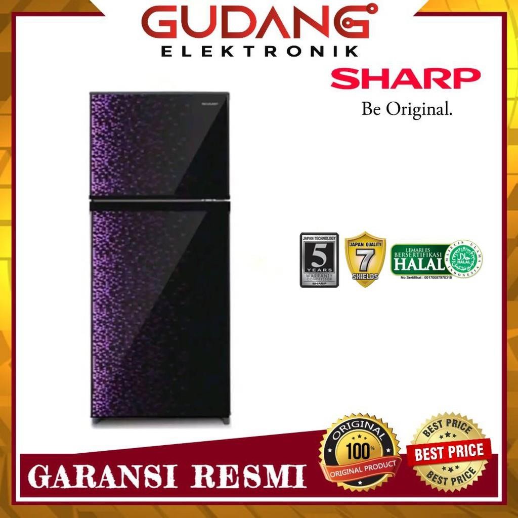 LEMARI ES 2 PINTU SHARP SJ 316 MG KULKAS SHARP SJ316MG