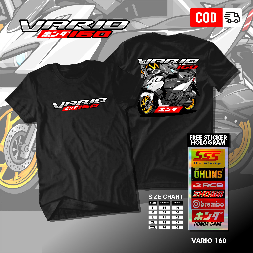 KAOS VARIO 160 NEW - Kaos Distro Original Pria Wanita Keren Terbaru Kaos VARIO 160 PRIA Terbaru  VAR