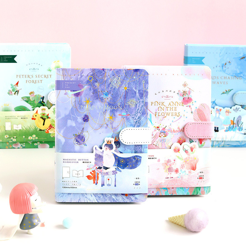 

Good Friends In Fairy Tale Hand Drawing Cute Literature Art Exquisite Jotter Ledger Journal Diary Magnetic Notebook