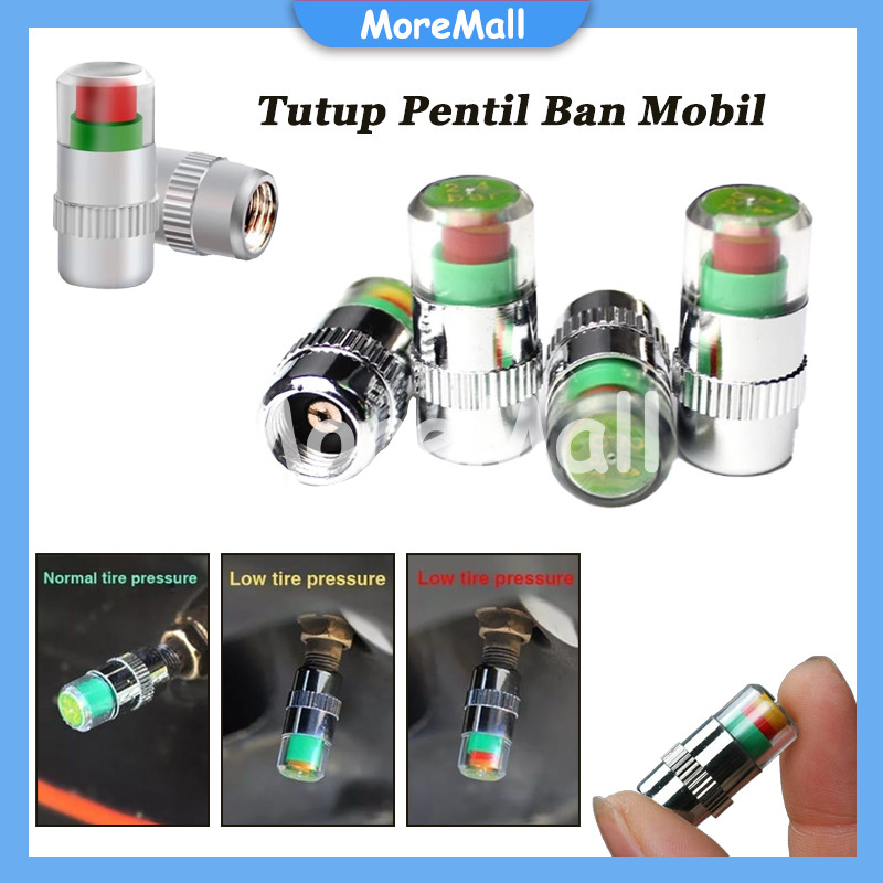 Tutup Pentil Indikator/Tutup Pentil Ban Mobil Sepeda 4 Pcs