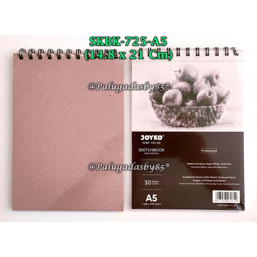 

(1 Biji) GROSIR Spiral Sketch Book JOYKO SKBK-725-A5 A5-30 160 Gsm / Buku Sketsa Gambar Joyko SKBK