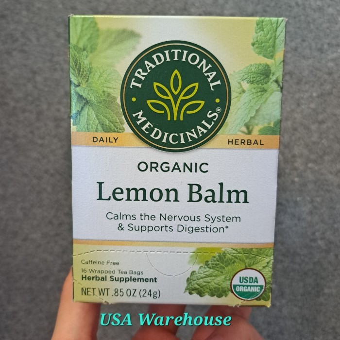 

Traditional Medicinals Organic Lemon Balm Caffeine Free 16 tea bags - 1Box=16teabags