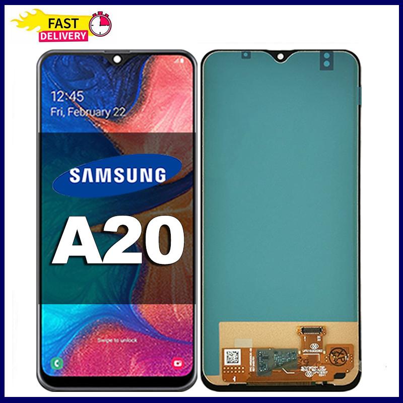 Naysila Naymila Lcd Samsung A20 Original 100% Hp Touchscreen Fullset Compatible For Glass Digitizer