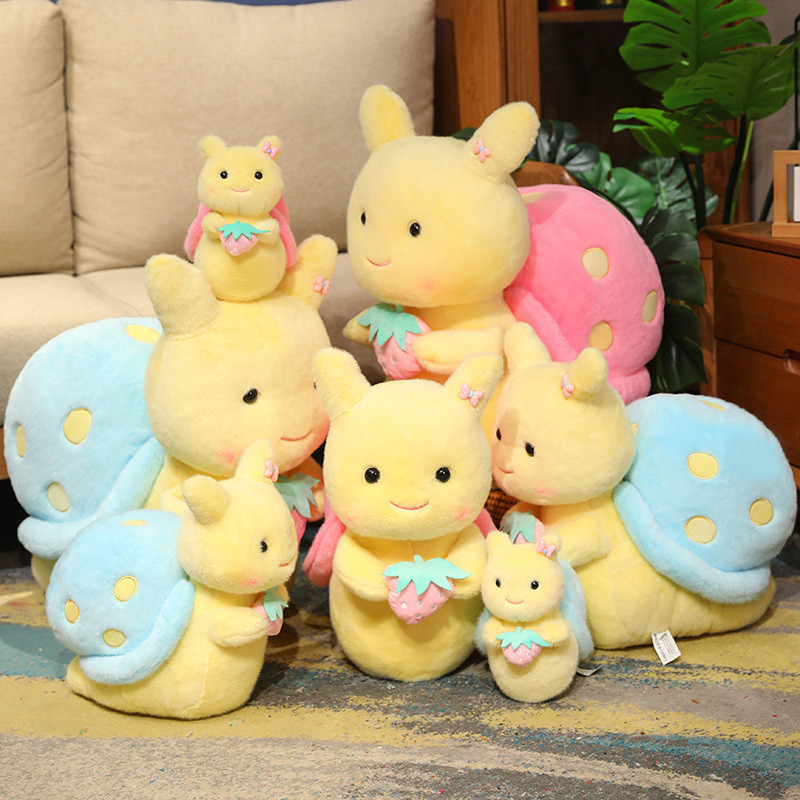 

Kawaii Snail Hold Strawberry Plush Doll Soft Stuffed Cartoon Small Animalis Plushie Toy Cute Gift For Kid Birthday
