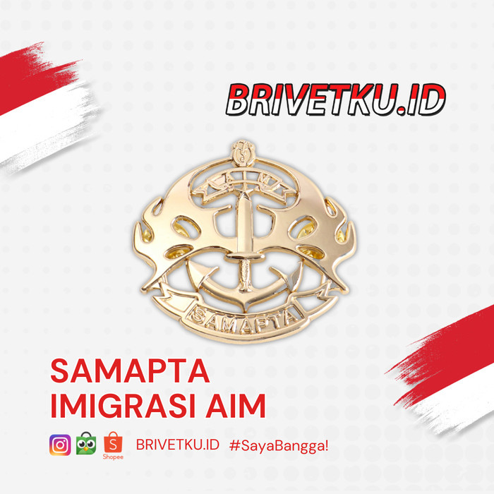 Mark Pin/Brivet Samapta Imigrasi AIM Exclusive - TIdak ada Kain