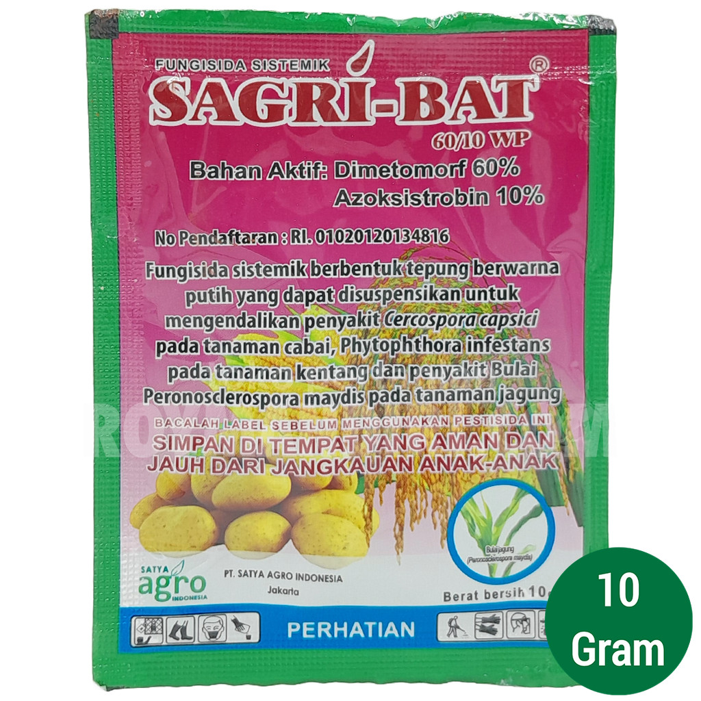 Fungisida Sistemik Sagri-Bat 60/10 WP @10 gram