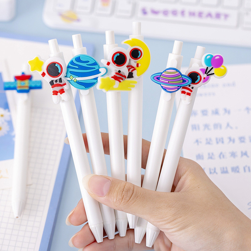 

7 Pieces Kawaii Cute Planet Astronaut Gel Pen School Office Supply Stationery Creative Sweet Press Lovely Cartoon Pens