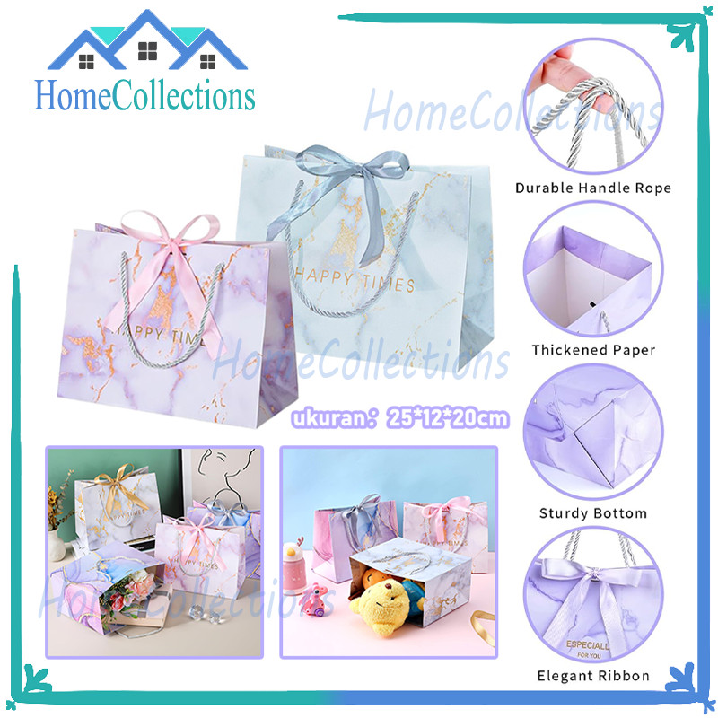 

Premium Paperbag Motif Marble/Paper Bag Marble Motif/Gift Box Tote Bag/Kantong Kado