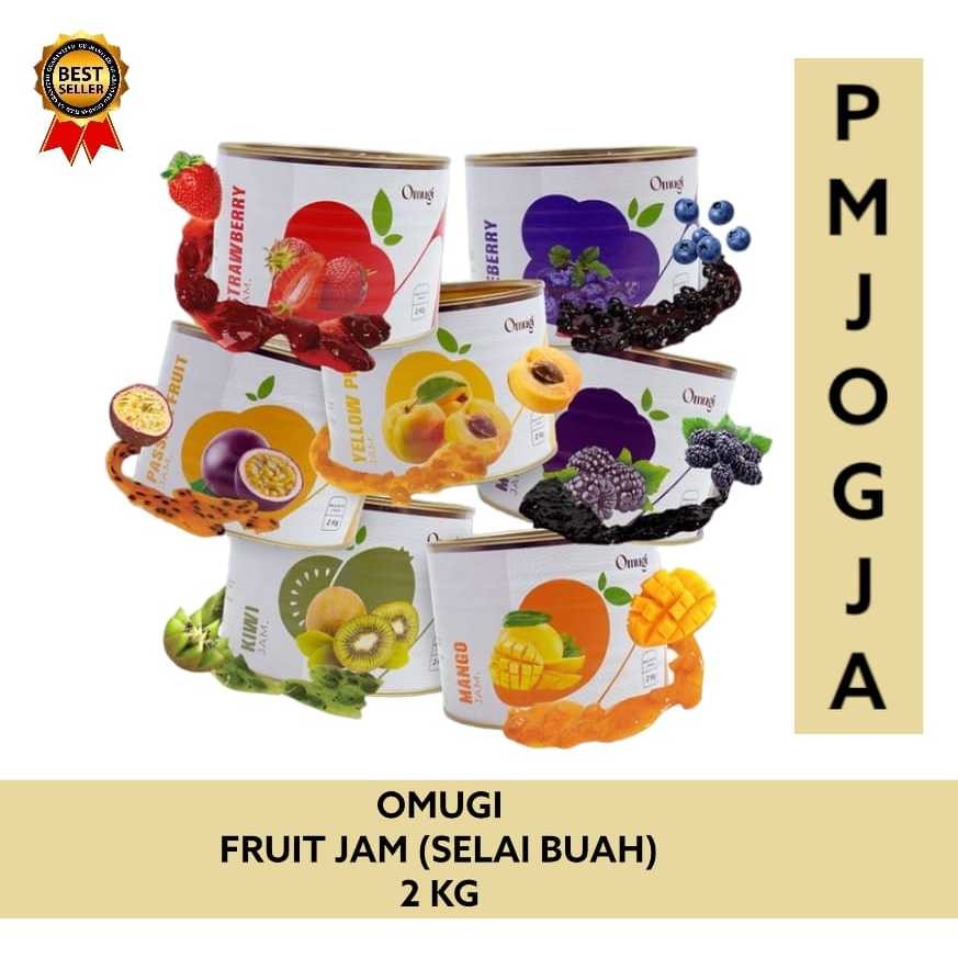 

OMUGI Fruit Jam Selai Buah Asli Import 40% Daging Buah Asli 2kg