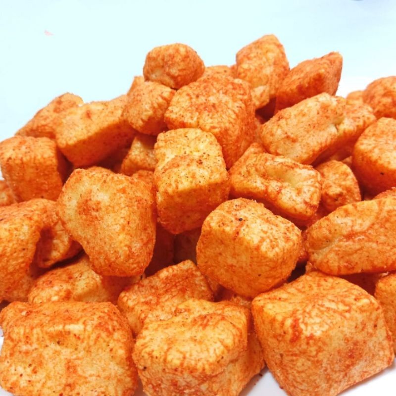 

Snack krupuk tahu Kerupuk Rambak Dadu Original Pedas Enak Gurih Renyah