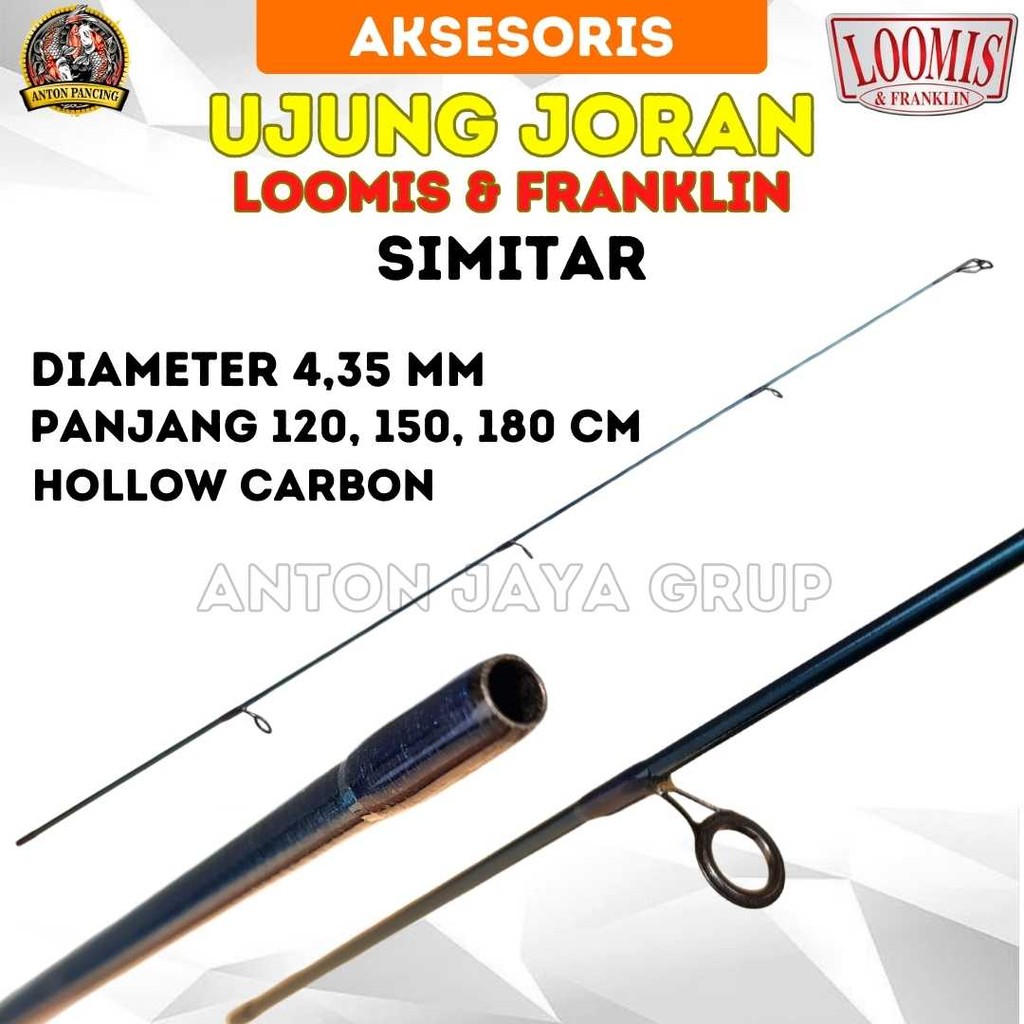 Ujung Joran Loomis Simitar Panjang 120, 150, 165 Bahan Hollow Carbon