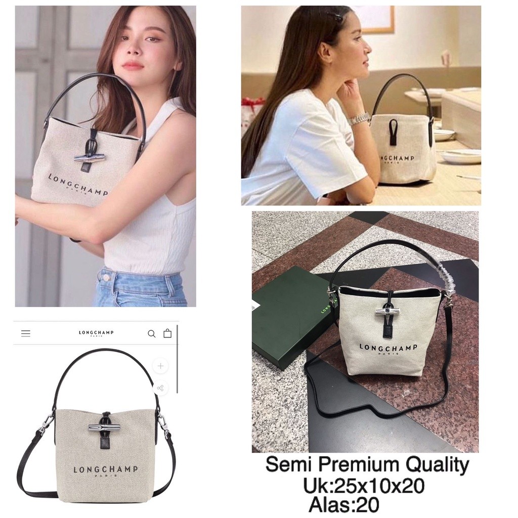 lgchmp+bucket bag+tas serut wanita+tas serut+hobo bag+tas wanita canvas+tas canvas wanita+tas kanvas