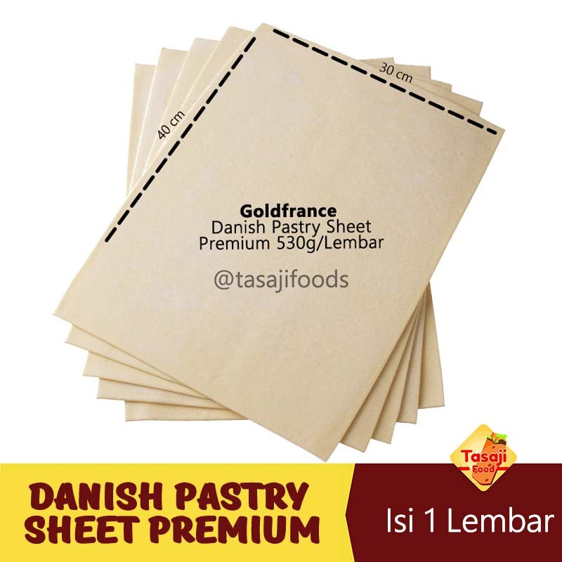 

Goldfrance Danish Pastry Sheet Premium 530gr/ Lembar