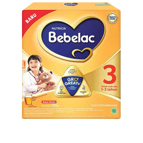 Susu Bebelac 3 (1-3 Tahun) Rasa Madu 200 Gram