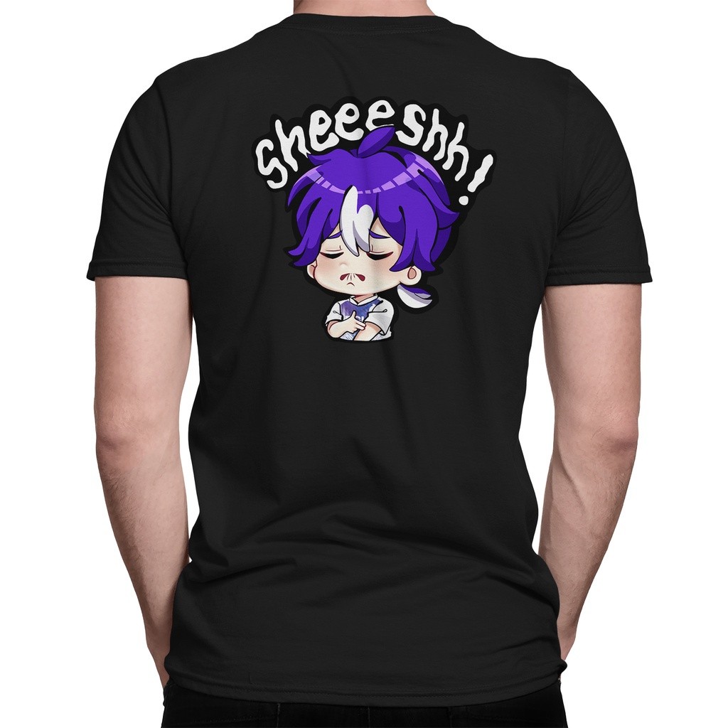Kaos EMOTE SHEEESH Echo Mobile Legends Emot Sheesh ML MLBB Legends Lengan Pendek Hitam Combed 30S