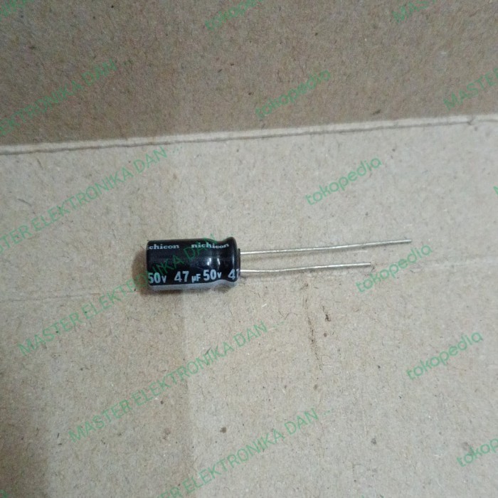 Part 6836 kapasitor elco 47uf 47 uf 50v 50volt 50 volt nichicon jepang