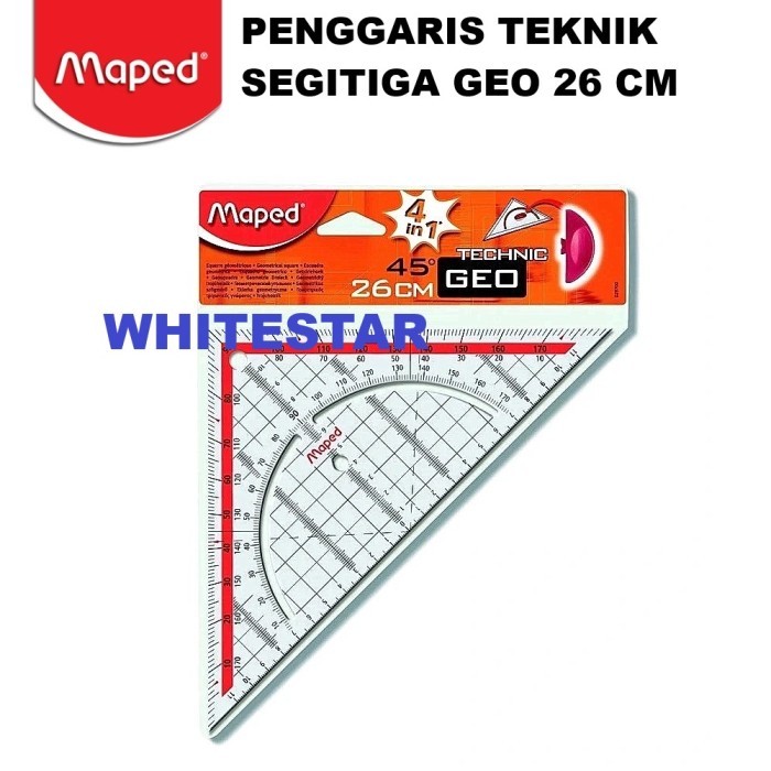 

penggaris teknik segitiga triangle ruler geo maped 26 cm