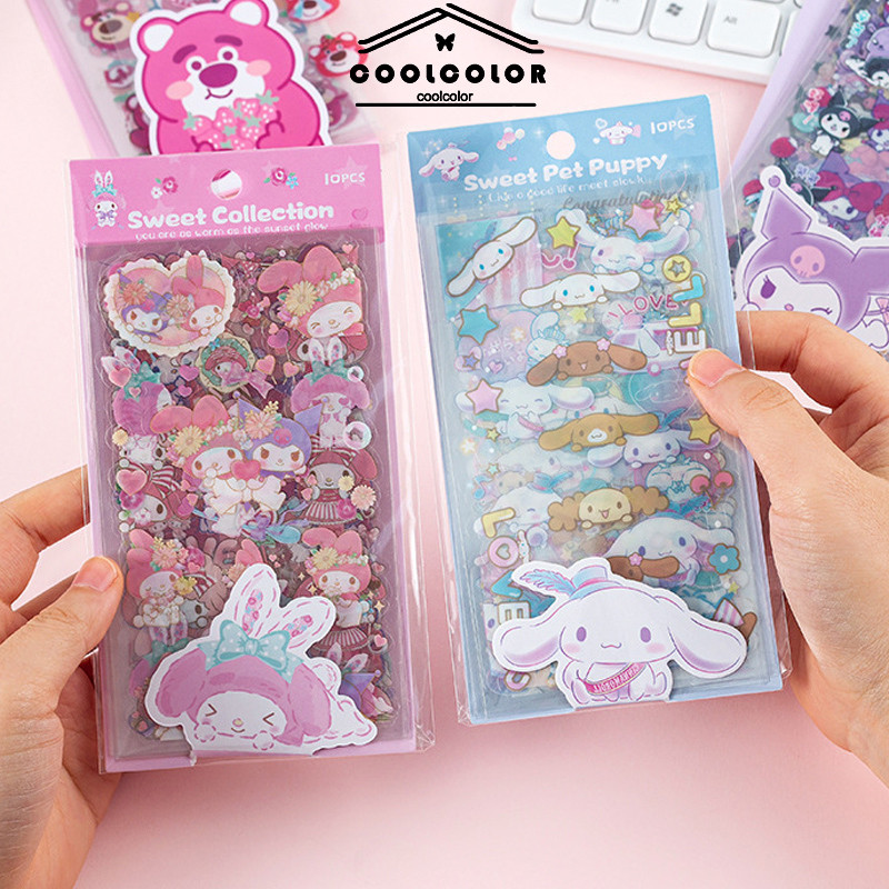 

COD❤️Stiker Tahan Air Beruang Stroberi Sanrio Stiker Hias Kartun Lucu Kartun Alat Tulis Anak-Cl