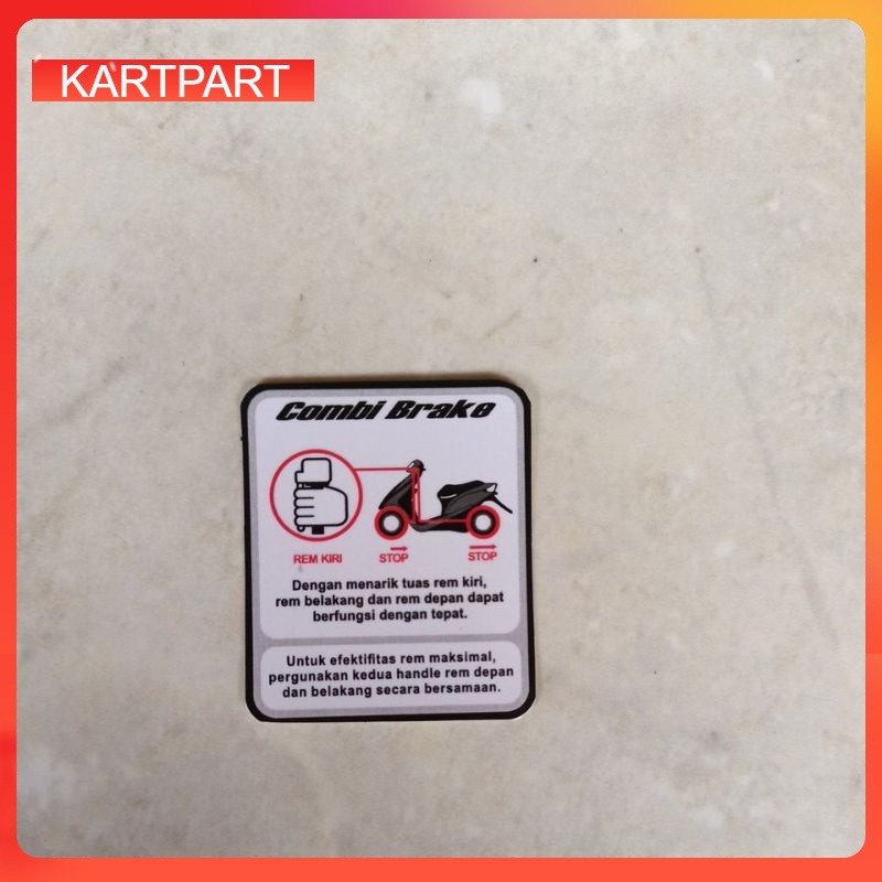 stiker pelengkap Honda combi brake