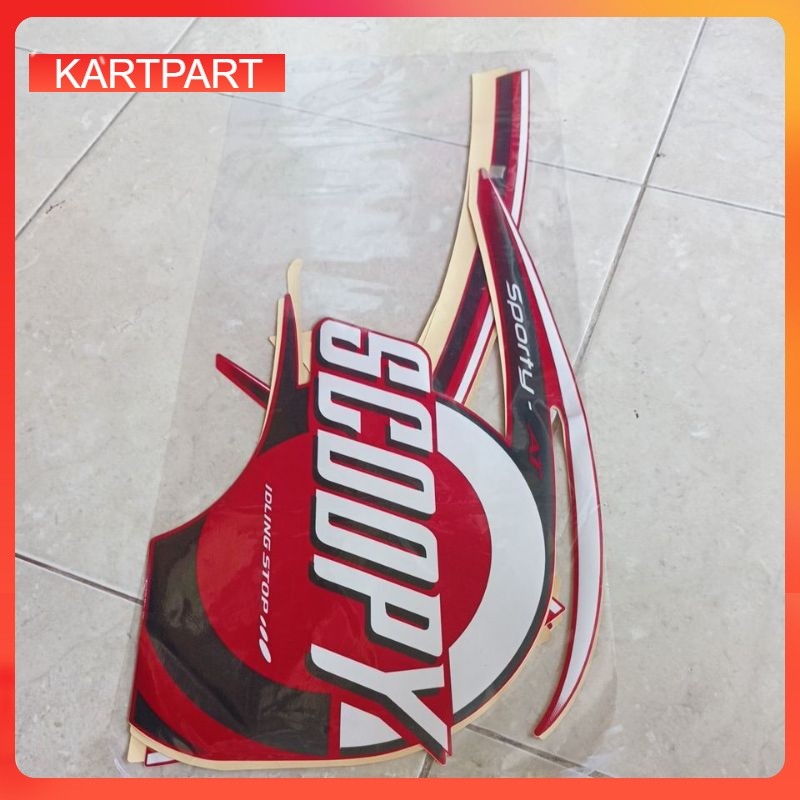 striping stiker Les body Honda Scoopy sporty 2015 2016 kwalitas grade ori