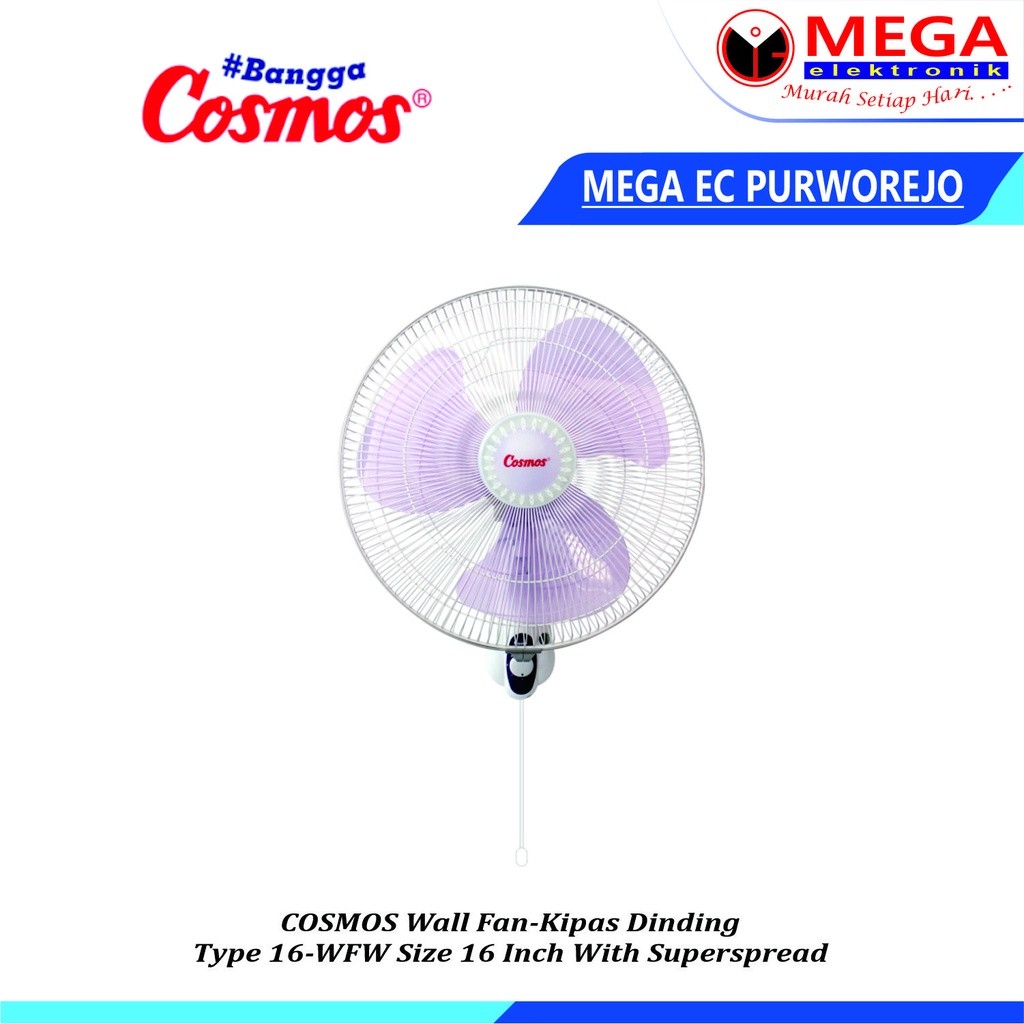 KIPAS ANGIN WALL FAN COSMOS 16-WFW / 16 WFW BERGARANSI RESMI