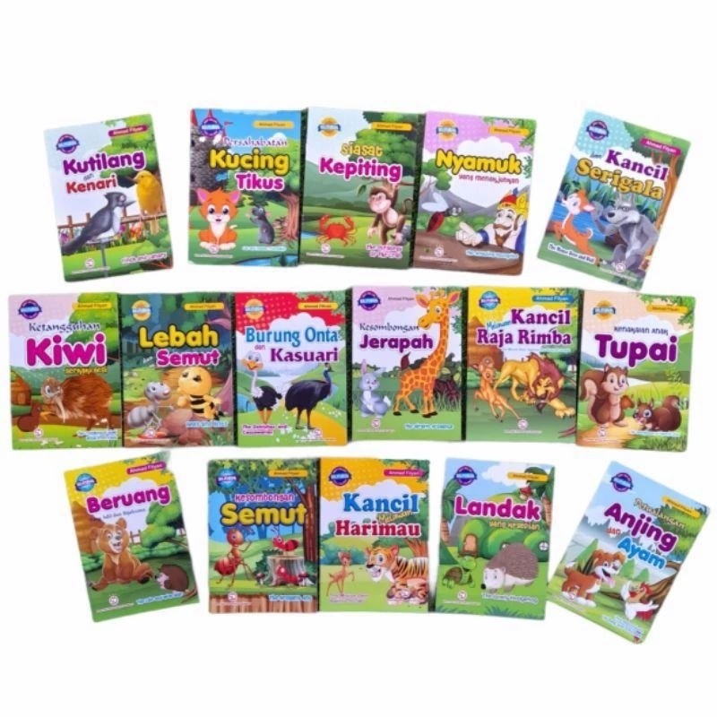 

Paket hemat isi 7 Buku AnakDongeng Fabel Billingual Cerita Hewan