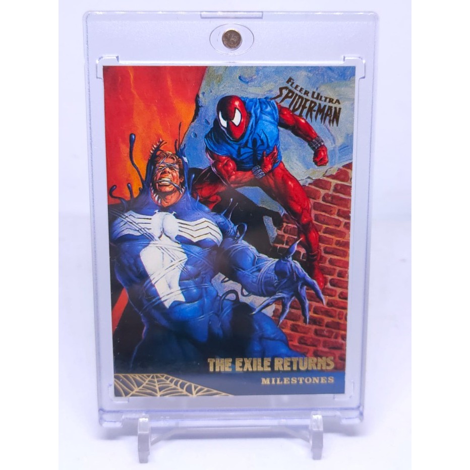 ORIGINAL kartu Fleer Marvel Scarlet Spider Man Venom Avengers RARE