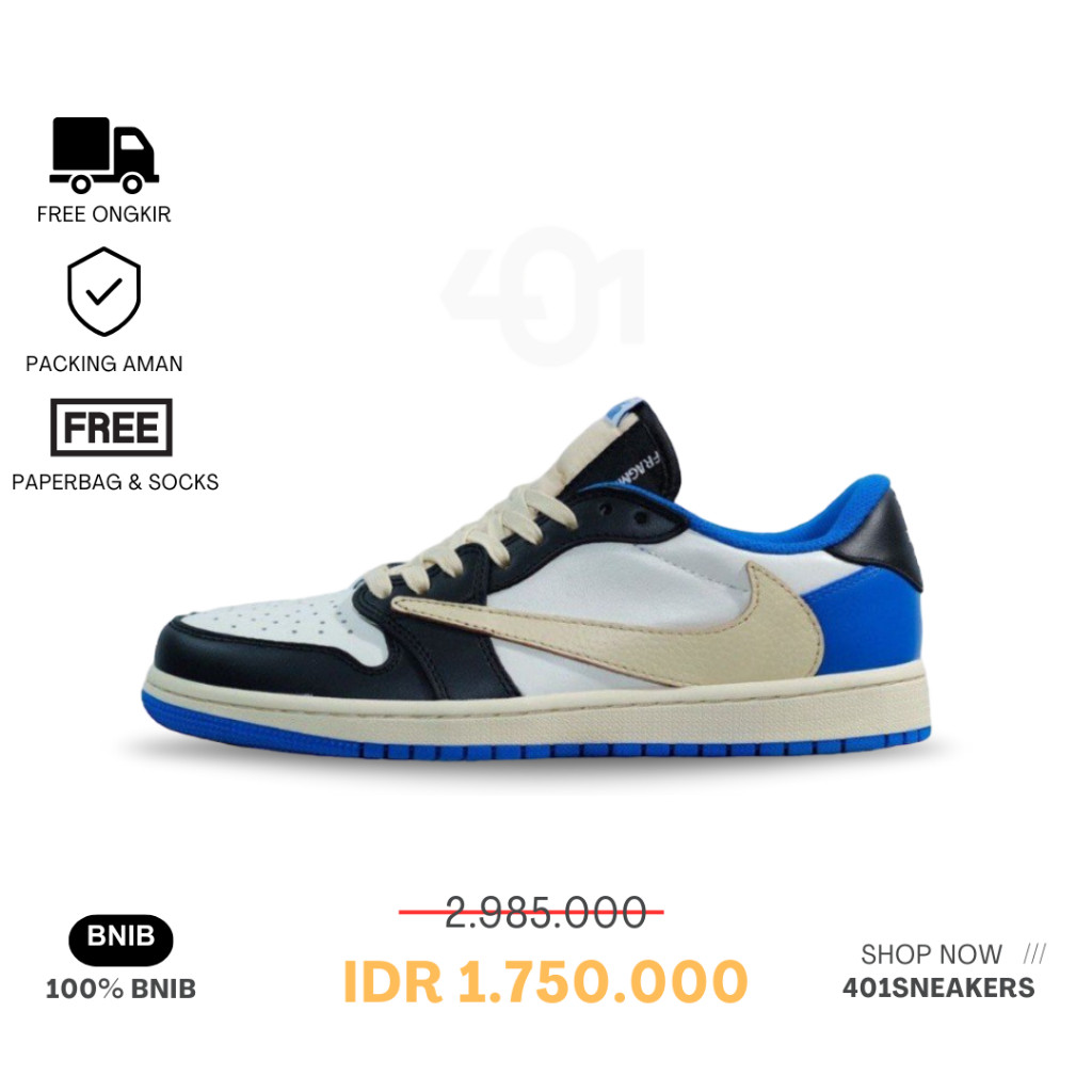 Sneakers Nike Air Jordan 1 Retro Low OG SP Fragment x Travis Scott PK GOD 100% BNIB