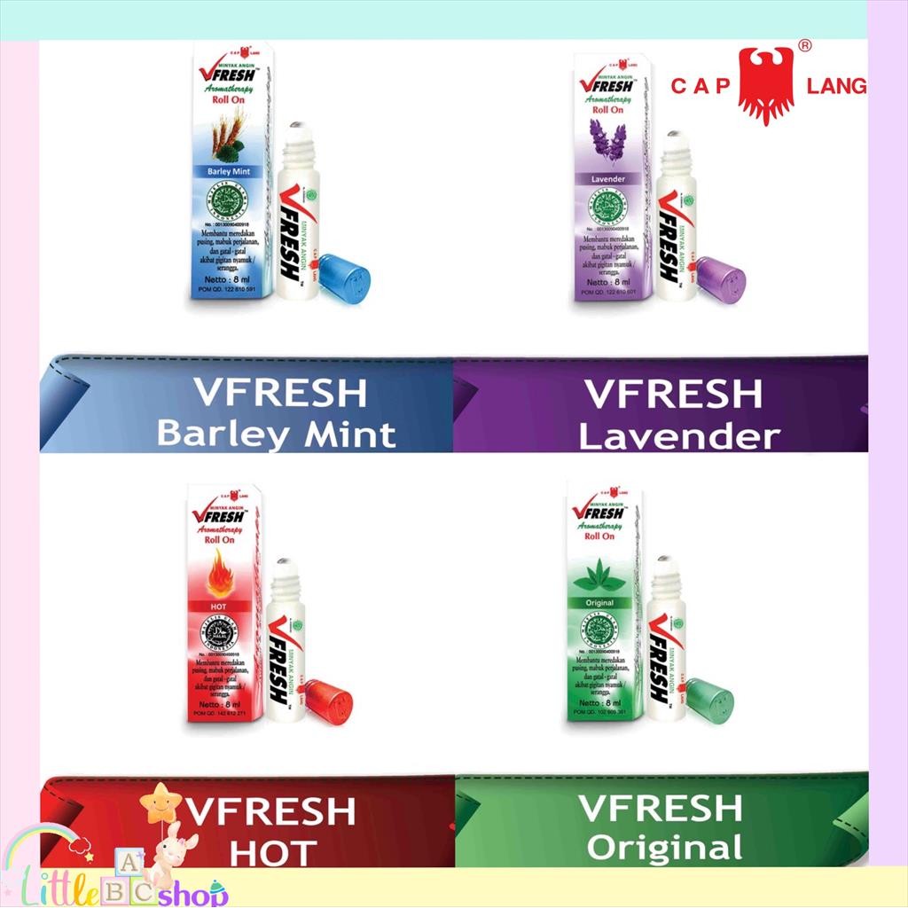 Cap Lang VFresh 8ml / Caplang  Minyak Angin Aromatherapy V Fresh 8ml