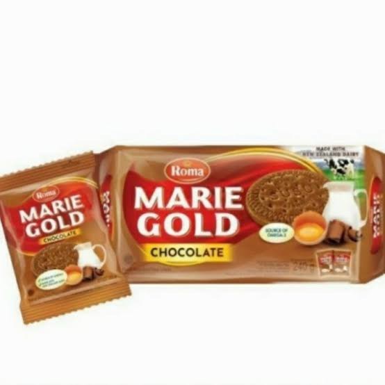

Biskuit Marie Gold Cokelat 5+1 Pack 110 +20 Gram