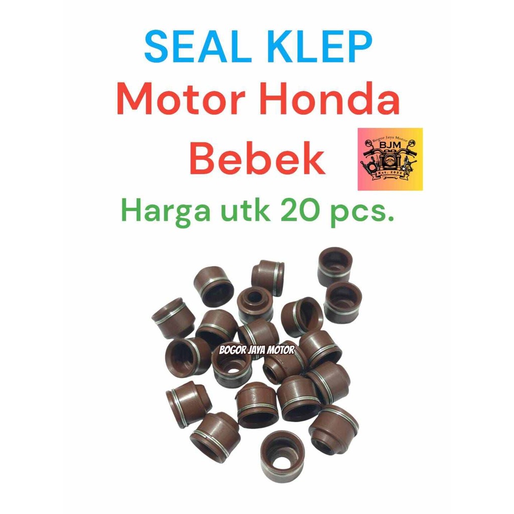 20 PCS GROSIR SEAL KLEP SINGLE PER MOTOR HONDA GRAND SUPRA X REVO BLADE 110 BEAT SCOOPY SPACY VARIO 