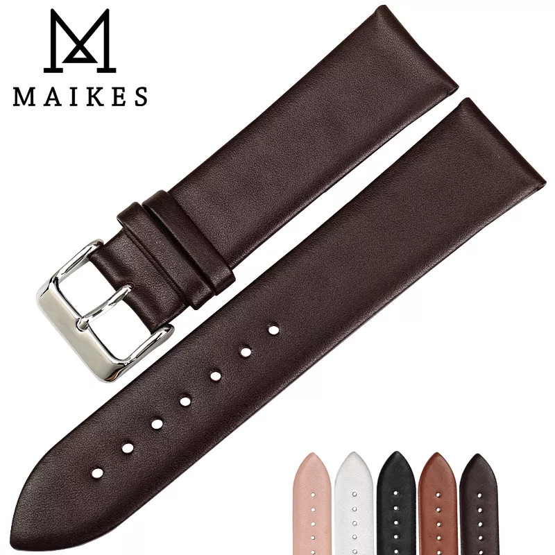 MAIKES Watch Accessories 12mm-24mm Genuine Leather Watch Band For DW Daniel Wellington Watch Strap B