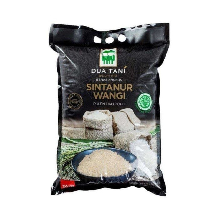 

Beras Khusus Sintanur Pandan Wangi Dua Tani 5kg-HALAL Pulen Dan Wangi