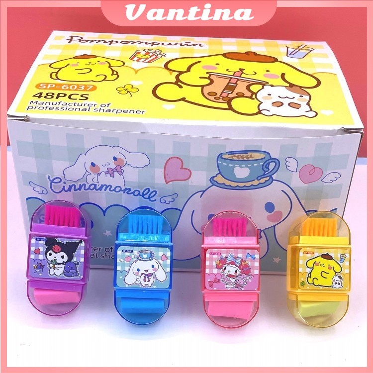 

(3 IN 1) serutan eraser sikat motif sanrio serbaguna / rautan + hapusan + sikat / rautan sikat lucu / orotan anak