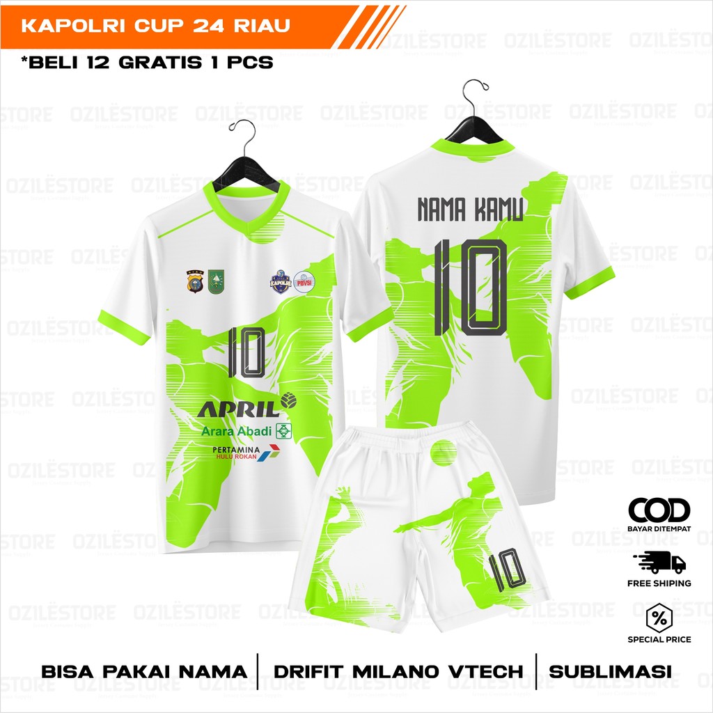 JERSEY VOLI RIAU KAPOLRI  2024 BISA PAKE NAMA