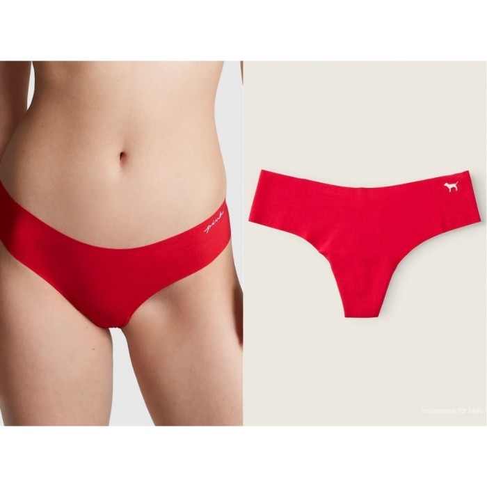 ✨TERLARIS✨ -GSTRING Victoria Secret PINK Thong Panty Seamless CD VS Simless Brand - Tornado Grey, S 